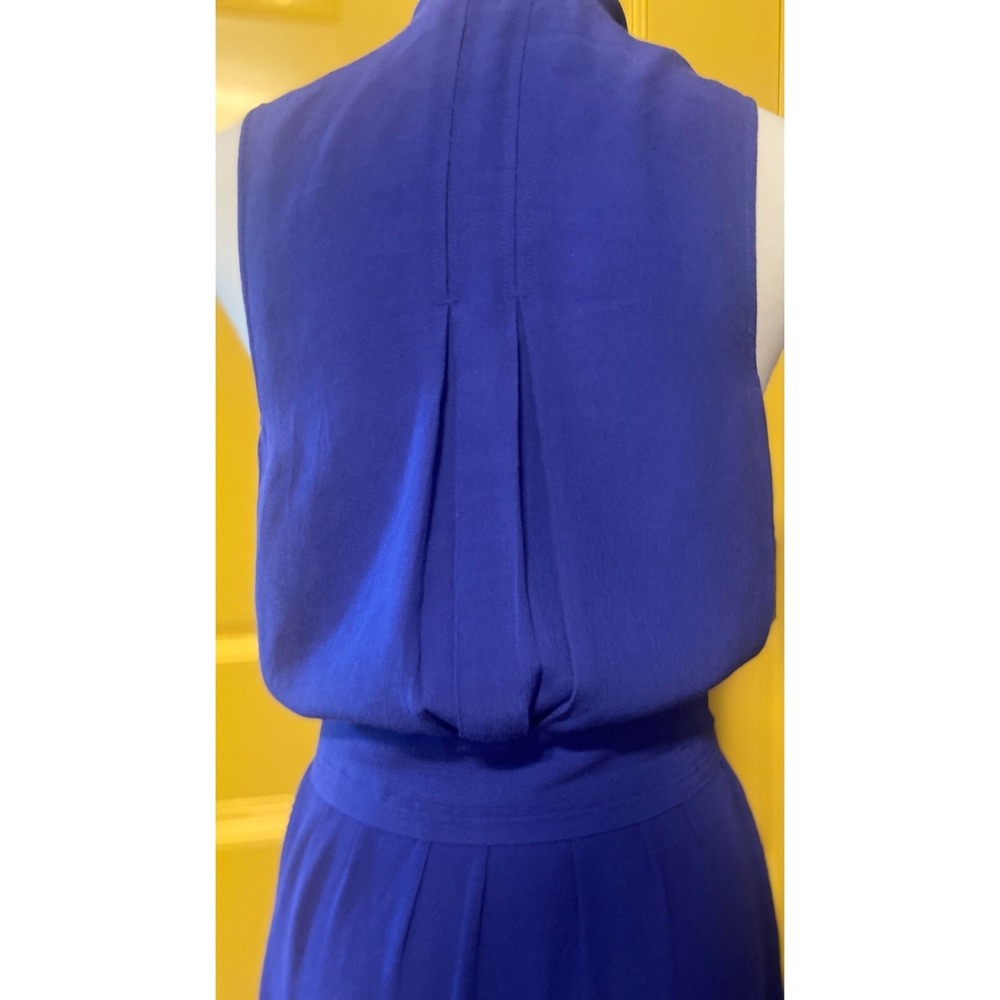 See by Chloe Blue Designer Halter Dress SZ 4 Polished Statement Bow Neck Paris - Picture 8 of 11